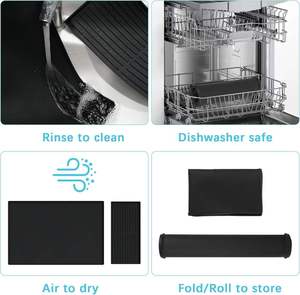 Wholesale Water Proof <b>Silicone</b> Coffee <b>Mat</b> with Raised Edges 24x16 in Anti-Slip Espresso Machine Countertops Protective <b>Mat</b> - Product Image 5