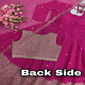 VASTRA COTTAGE - Vestido de Fiesta Étnico Indio para Mujer, Diseño de Diseñador, Estilo Georgette Sintético con Bordado, Koti, Dupatta y Lentejuelas - Product Image 5