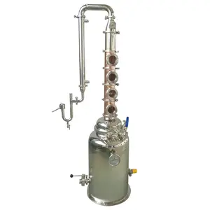 GHO 50l 100l 85 degrés colonne d'alcool en cuivre distillation alcool fixe