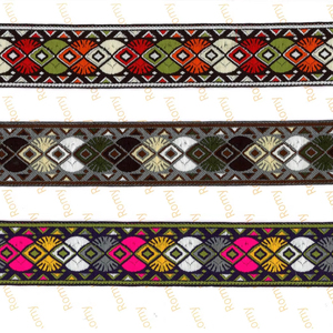 Manufacturer Direct Luxury Polyester Jacquard Webbing <strong>Sequins</strong> Bulk Supply for Apparel Upholstery Home Decor Firms Traditional - Product Image 1