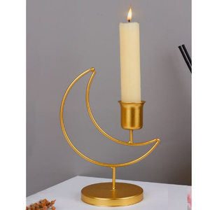 Candelabro de Metal Floral de Color dorado personalizado para el hogar, hoteles, restaurantes, ocasión navideña, candelero de forma única - Product Image 3