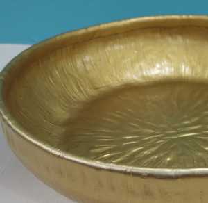 Customized Sizes Round Hammered Metal Serving Tray <b>Copper</b> Plated Brass Decorative Round Tray for Home Use Food Serving - Product Image 3