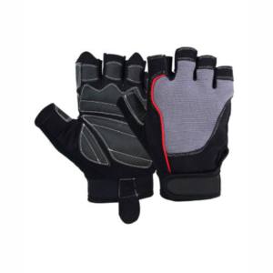 Gants de fitness demi-doigt avec logo personnalisé Gants de gymnastique pour l'entraînement d'haltérophilie en cuir à vendre - Product Image 6