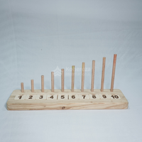 Empileur de forme de comptage en bois de jouet Montessori amusant et éducatif pour l'apprentissage précoce