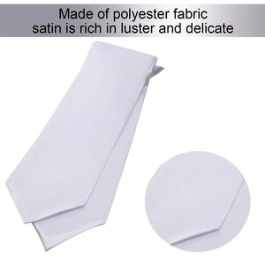 Écharpe de graduation unisexe en satin polyester blanc vierge de haute qualité de 60 pouces pour sublimation, avec conception de logo personnalisée, pour l'école - Product Image 4