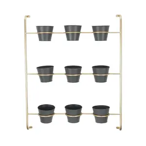 Jardinières suspendues en métal Porte-pots de fleurs Supports en fer pour plantes Pot en métal Balcon Plante ronde Support en métal