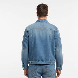 Chaqueta vaquera elegante para hombre, proveedor de fábrica OEM, venta al por mayor, moda personalizada, prendas de vestir exteriores informales, ropa de calle, ropa de moda con soporte frontal - Product Image 2