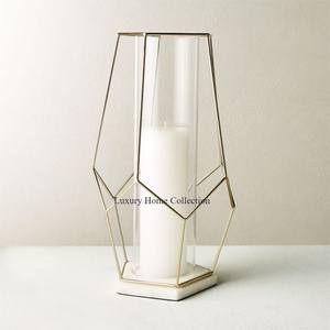 Bougeoir décoratif en forme de pomme doré brillant avec support votif et pot de rangement en cire pour décorations de table de Noël - Product Image 2