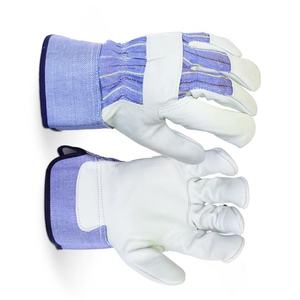 Elite-guantes de cuero de vaca de grano Premium con manguito de seguridad, guantes de seguridad para el trabajo con resistencia a perforaciones - Product Image 6