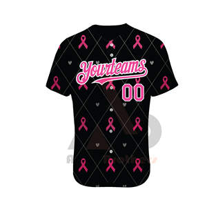 Camisetas de Béisbol Rosas Personalizadas, Ropa Deportiva de Verano de Poliéster de Primera Calidad, Transpirable, de Secado Rápido, Cuello en V, Logotipo Personalizado, Último Modelo - Product Image 2