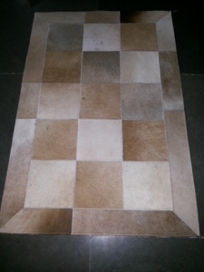 <b>LEATHER</b> HUNT Luxury Natural Cowhide <b>Leather</b> Handcrafted Embossed Comfortable <b>Cushion</b> Cover Carpet Ethically Produced - Product Image 6
