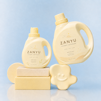 Bouteilles de détergent à lessive en PE personnalisées de 1L, 2L, 3L avec étiquetage pour la maison, les soins pour bébés, la lessive pour animaux de compagnie et le nettoyage ménager, plusieurs tailles