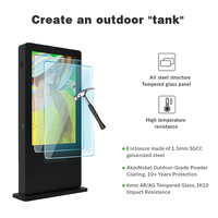 Écran d'affichage numérique LCD extérieur en promotion avec support au sol, étanche, haute luminosité, écran publicitaire CE FCC RoHS