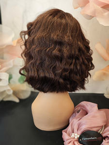 Vente en gros 2025 Meilleure Qualité 13x4 Perruque Frontale 100% Cheveux Humains Bruts Pleine Cuticule Disponible Brun Foncé Brun Clair HD Top Vente! - Product Image 2