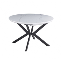 Table à manger en céramique extensible moderne personnalisée avec pieds en métal stables pour la salle à manger à domicile, l'hôtel ou le restaurant