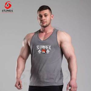 เสื้อกล้ามผู้ชายขายส่ง พิมพ์โลโก้ตามสั่ง เสื้อกั๊ก OEM แบบไม่มีแขน เสื้อกล้ามสั่งทำพิเศษ เสื้อกล้ามผ้าฝ้าย 100% สำหรับผู้ชาย - Product Image 1