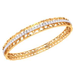 Bracelet jonc en diamant rond brillant de qualité supérieure en or, or rose, or blanc, argent, cultivé en laboratoire, certifié IGI - Product Image 4