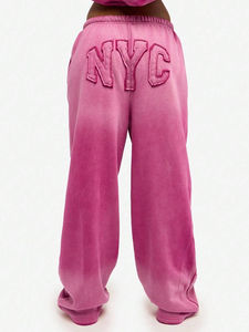 Survêtement unisexe à capuche décontracté, couleur unie, délavé à l'acide, avec broderie et logo appliqué, style streetwear, personnalisé, longueur intégrale, respirant - Product Image 3