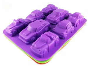 CupCake Silicone Tray - Cars Shape; 8 in 1
