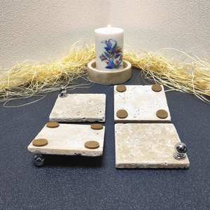 Sous-verres en bois peints à la main de haute qualité Tampons de boisson artisanaux pour cadeaux traditionnels, événements culturels et sous-verres en pierre - Product Image 5