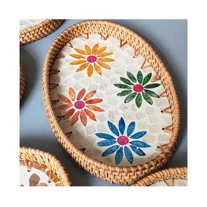 Plateau de service élégant en nacre, nouvelle arrivée, artisanat mondial - pour servir les aliments - Product Image 6