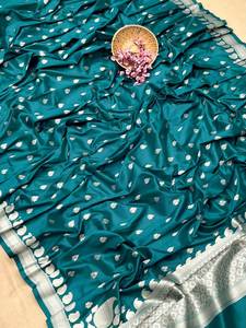 Gujarati estilo Cultural Banarasi algodón Saree puro suave contraste blusa pieza especial para fiestas recepciones precio bajo indio - Product Image 4