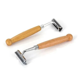 2025 Hot-Selling Eco-Friendly Bamboo Safety Razor Professional <b>Wooden</b> <b>Shaving</b> <b>Tool</b> Biodegradable and Sustainable - Product Image 2