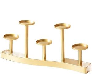 Romadedi Candlestick Holder <b>Gold</b> Set of 3: Decorative <b>Candle</b> Holders for Taper <b>Candle</b> for Home Wedding Decor - Product Image 2