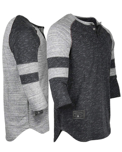 Venta al por mayor Slim Fit Quarter Sleeve Crew Neck Raglan Camisetas para hombres Transpirable Poliéster/Algodón Alta calidad DDP Envío - Product Image 5