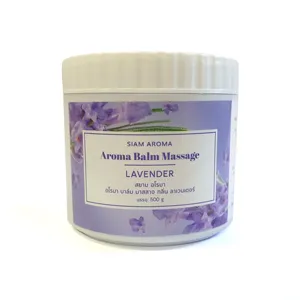 Aroma Massage Balm Lavender ( 500g ) Natural nourish the skin with coconut oil vanilla extract & Shea Butter Product of Thailand