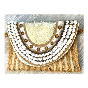 Bolso de hombro plisado a la moda para mujer más vendido, Asa con cuentas, bordado, cierre de cremallera, borla, Color sólido, precio bajo, India - Product Image 3