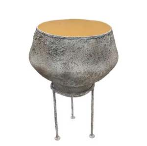 Jardinière soudée en fer rond à l'intérieur étanche à l'eau naturel avec pot de laque pour la décoration intérieure faite à la main personnalisée - Product Image 3