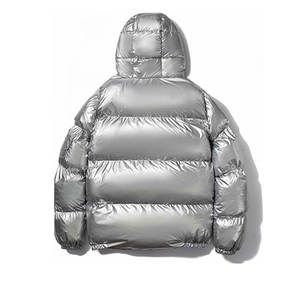 Wholesale Custom <b>Men's</b> Stand Collar Puffer <b>Jacket</b> Hooded Quilted Bomber <b>White</b> Canvas High-quality Fashionable Customizable - Product Image 6