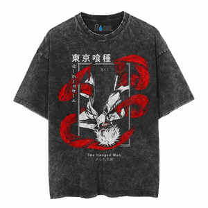 T-shirt délavé à l'acide pour hommes en gros Streetwear Hip Hop Stone wash 100% coton t-shirts avec logo personnaliser t-shirt vintage surdimensionné - Product Image 2