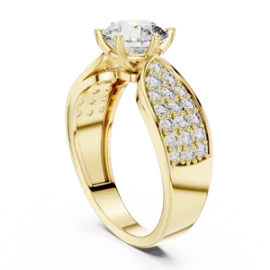 Bague de fiançailles et de mariage en diamant solitaire avec diamant moissanite pour cadeau de mariage - Product Image 2