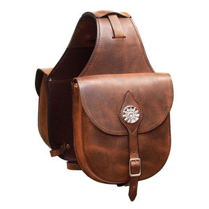 Handtooled Handcarved Genuine <b>Leather</b> Equestrian Saddle Bag for Western Horse Motorcycle Customised SS Fitting Custom Logo - Product Image 1