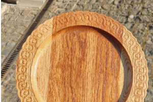 จานไม้อะคาเซียทรงกลมทำจากไม้มะม่วงเป็นมิตรต่อสิ่งแวดล้อมสำหรับใช้ในบ้านของหวานผลไม้สำหรับเสิร์ฟ - Product Image 4