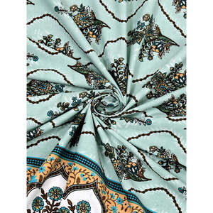 BLOCKS INDIA Sanganeri estampado algodón viscosa economía tamaño King juego de sábanas 225X270 CM sábana de zafiro funda de almohada funda Nórdica - Product Image 5