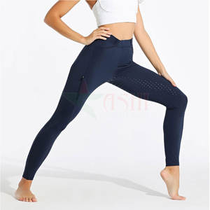 Collants d'équitation pour femmes, taille mi-haute, leggings d'entraînement élastiques, évacuation de l'humidité, antidérapants, imperméables, coupe-vent, spandex/polyester - Product Image 3