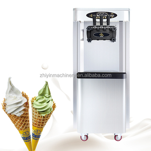 Máquina comercial de aperitivos de acero inoxidable congelado modelo de piso para hacer helado de servicio suave de 3 sabores - Product Image 1
