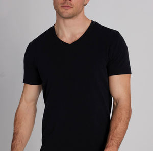 Vente en gros Nouvel arrivage de vêtements grande taille pour hommes de haute qualité Service OEM Vêtements d'été T-shirt surdimensionné à col en V pour hommes - Product Image 5