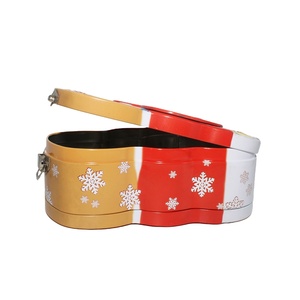 Latas Navideñas con Forma de Muñeco de Nieve, con Tapas, Aptas para Alimentos, Impresión Personalizada, Suministro ODM, Recuerdos para Fiestas de Navidad, Almacenamiento de Golosinas - Product Image 1