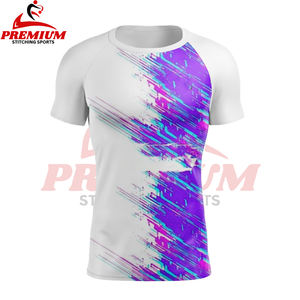 เสื้อรัดรูปสำหรับเล่นกระดานโต้คลื่นเสื้อรัดรูปสำหรับยิมชกมวยสำหรับผู้ชายป้องกันรังสียูวีผ้าสแปนเด็กซ์พิมพ์ลายซับลิเมชันตามสั่ง - Product Image 3