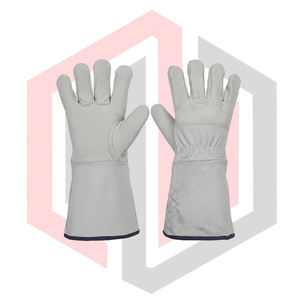 Guantes de Soldadura Básicos Resistentes al Calor, de Cuero Resistente, Antidesgarros, Anti-Cortes, para Bomberos, 11 oz de Grosor, Antiestáticos - Product Image 1