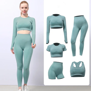 Conjunto de Yoga de entrenamiento hecho a medida para mujer, conjunto de Yoga de Material sólido duradero, ropa deportiva de entrenamiento para gimnasio, Fitness para mujer - Product Image 1