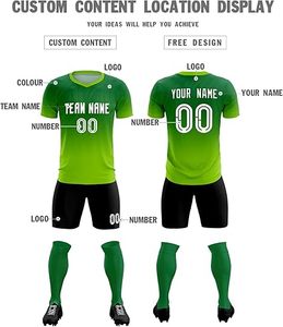 Conjunto de uniformes de fútbol personalizable-Colores y logotipo personalizados de secado rápido de alta calidad - Product Image 5