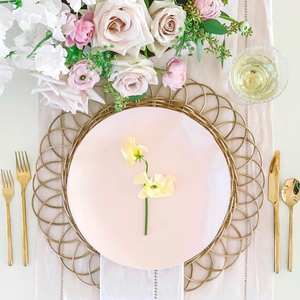 Wholesaler <b>Round</b> Rattan Eco-Friendly <b>Placemat</b> Coaster Handwoven Plate Liner Table Mats Dinner Decor Carton FBA for - Product Image 4