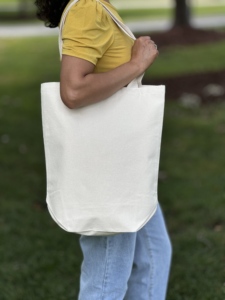 Liberty Canvas Tote <b>Bag</b> <b>Medium</b> Size Long Handle Top Handle Made in USA Everyday Gusseted - Product Image 3