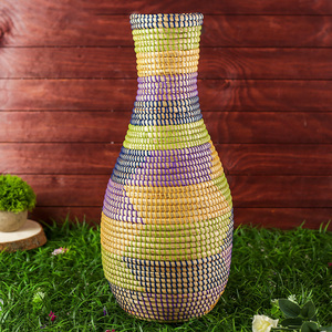 Cesta decorativa de hierba marina para flores, piezas de decoración para el hogar, macetas de hierba marina natural. - Product Image 4