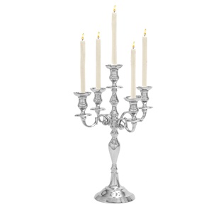 Décoration de Noël, candélabre à cinq bras en métal argenté pour les événements, les fêtes, les festivals, décoration de candélabre de sol - Product Image 6